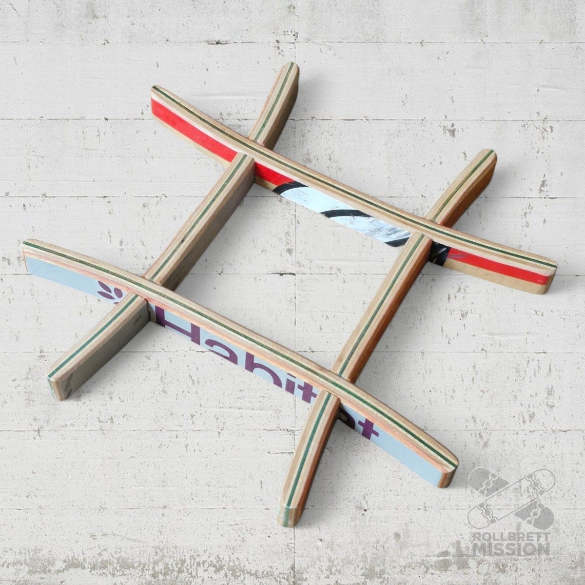 Skateback Upcycling Untersetzer Topfuntersetzer aus Skateboards - Schmuck - Rollbrett Mission