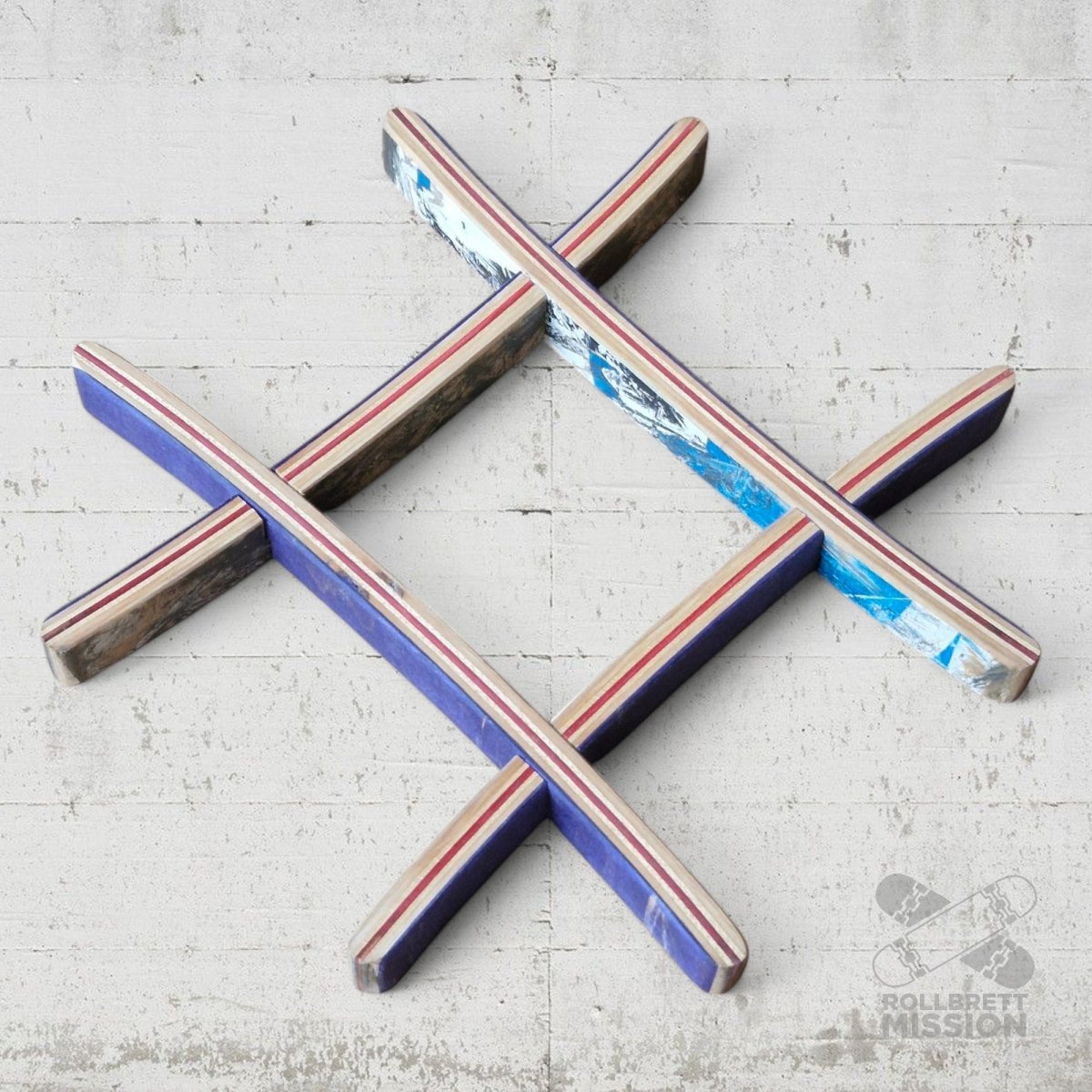 Skateback Upcycling Untersetzer Topfuntersetzer aus Skateboards - Schmuck - Rollbrett Mission