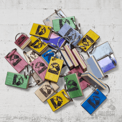 Skateback x Rollbrett Mission 3D Upcycling Schlüsselanhänger - Schmuck - Rollbrett Mission