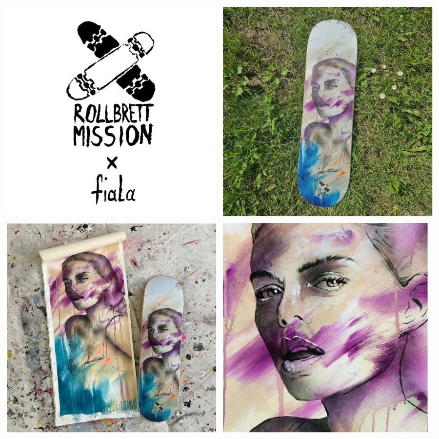 Skateback x Rollbrett Mission Fiala Upcycling Schuhlöffel XL Skateboard Schuhanzieher - Schmuck - Rollbrett Mission
