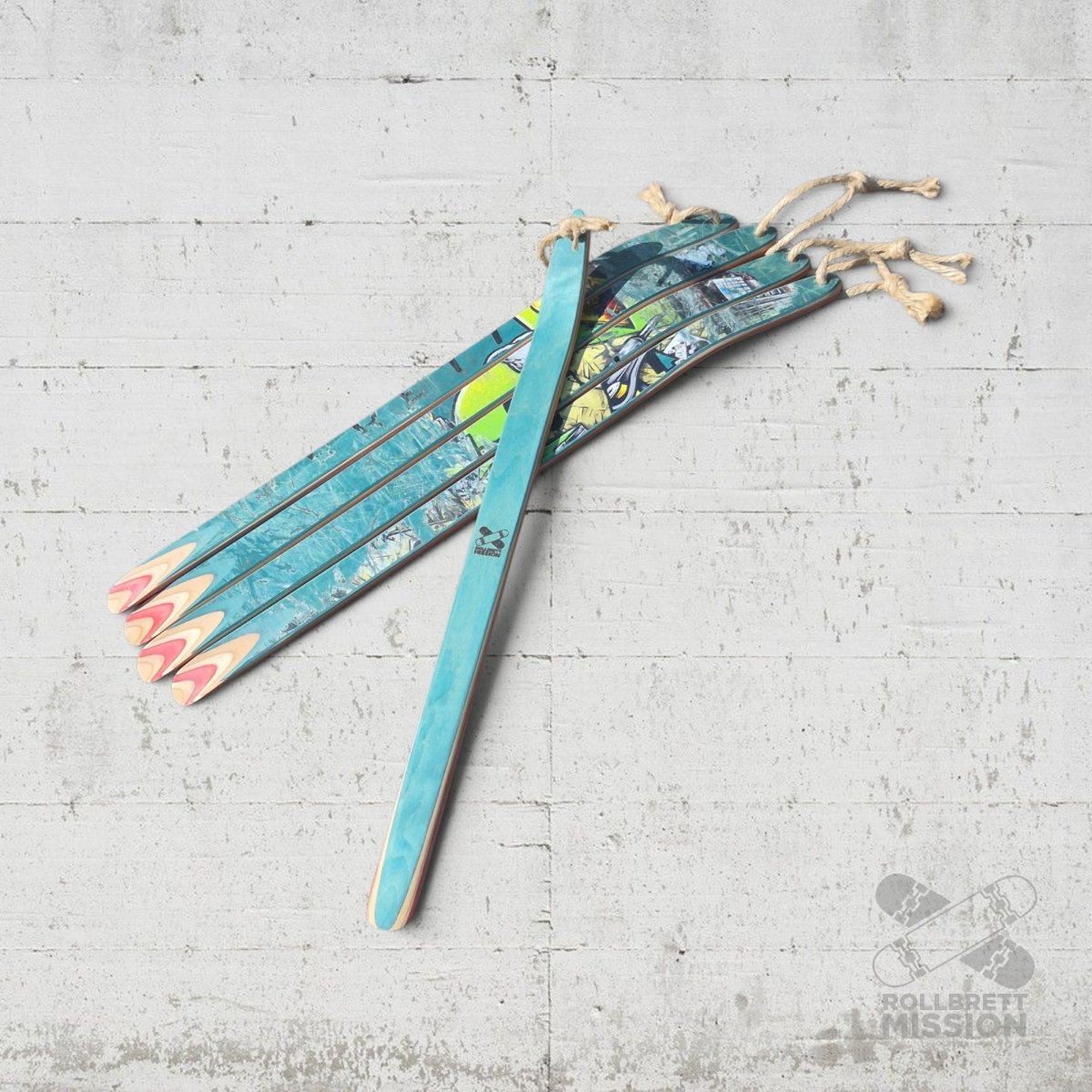 Skateback x Rollbrett Mission Shop Spirit green Upcycling Schuhlöffel XL Skateboard Schuhanzieher - Schmuck - Rollbrett Mission