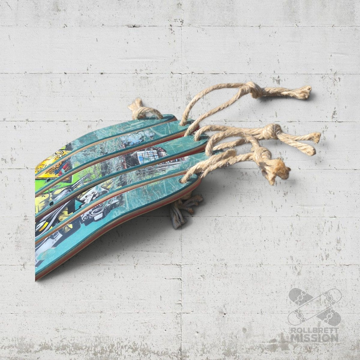 Skateback x Rollbrett Mission Shop Spirit green Upcycling Schuhlöffel XL Skateboard Schuhanzieher - Schmuck - Rollbrett Mission