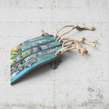 Skateback x Rollbrett Mission Shop Spirit green Upcycling Schuhlöffel XL Skateboard Schuhanzieher - Schmuck - Rollbrett Mission