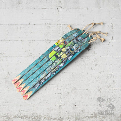 Skateback x Rollbrett Mission Shop Spirit green Upcycling Schuhlöffel XL Skateboard Schuhanzieher - Schmuck - Rollbrett Mission