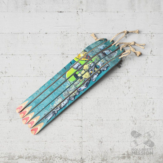 Skateback x Rollbrett Mission Shop Spirit green Upcycling Schuhlöffel XL Skateboard Schuhanzieher - Schmuck - Rollbrett Mission