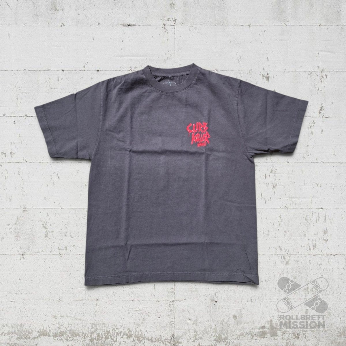 Slappy T-Shirt Curb Killer II smoke grey - Rollbrett Mission