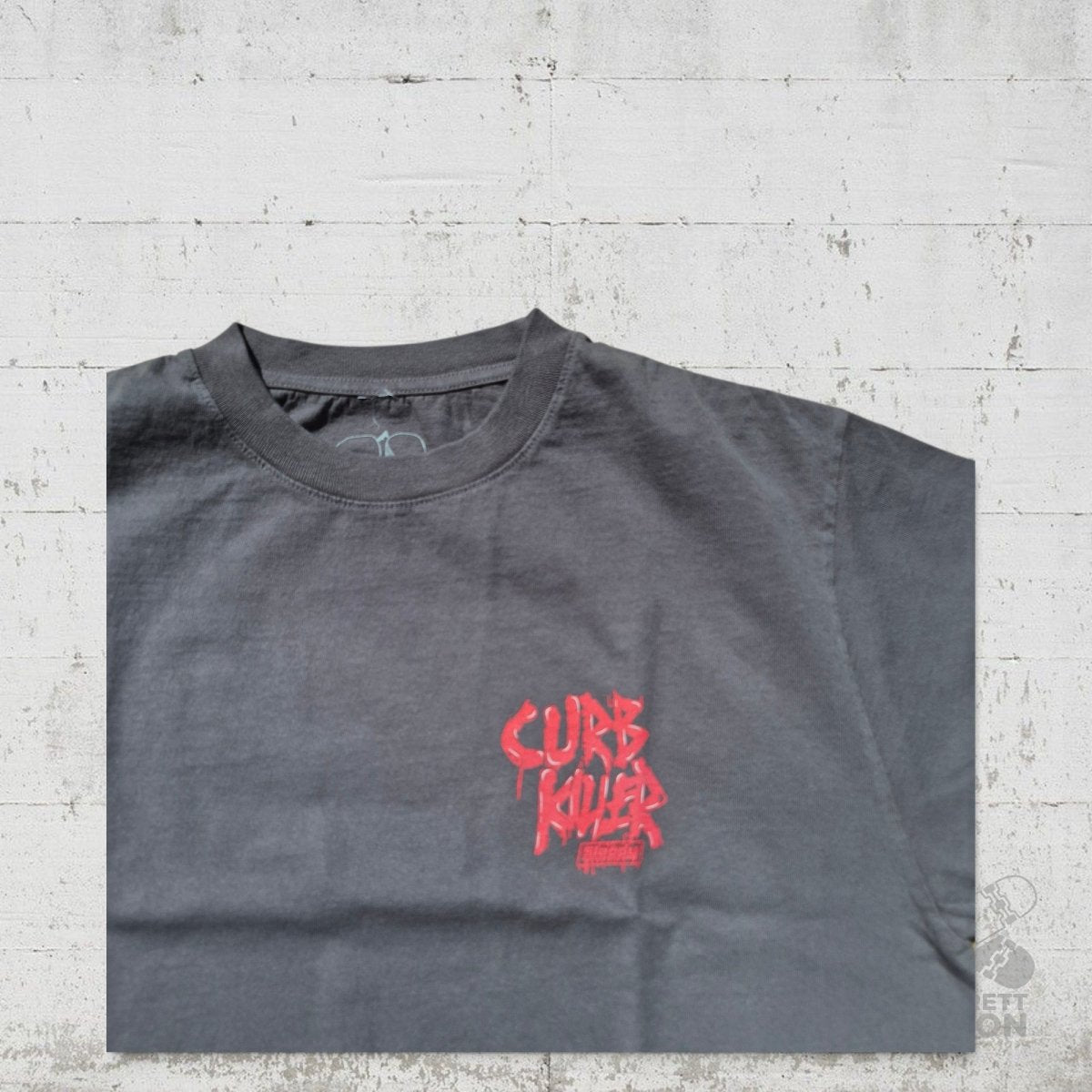 Slappy T-Shirt Curb Killer II smoke grey - Rollbrett Mission