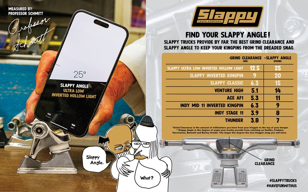 Slappy Truck 8.5 Ultra Low Inverted Hollow polished - Skateboard - Achsen - Rollbrett Mission