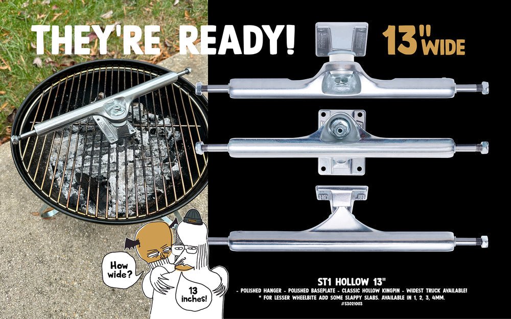 Slappy Truck ST1 13.0 Hollow polished - Skateboard - Achsen - Rollbrett Mission