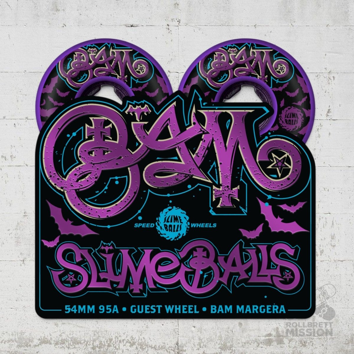 Slime Balls Bam Margera Guest Hardline 54mm 95A Wheels - Skateboard-Rollen - Rollbrett Mission