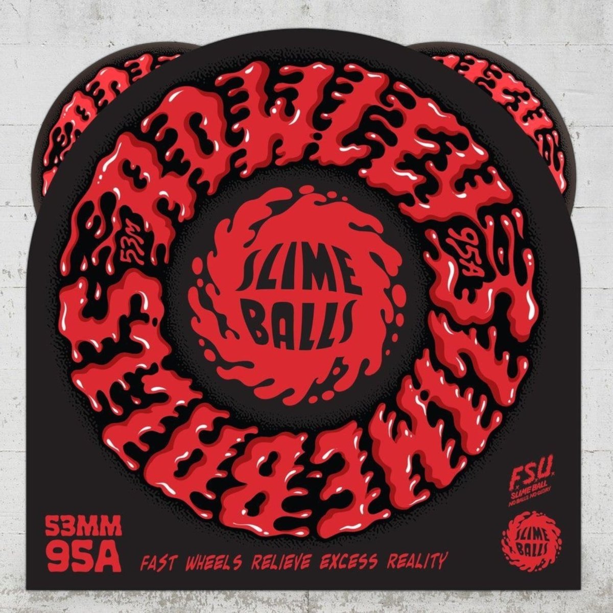 Slime Balls Geoff Rowley Vomit Mini black 53mm 95A Wheels - Skateboard - Rollen - Rollbrett Mission