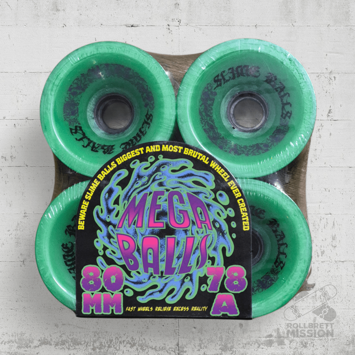 Slime Balls Mega Balls 78a 80mm Skateboard Wheels - Skateboard - Rollen - Rollbrett Mission