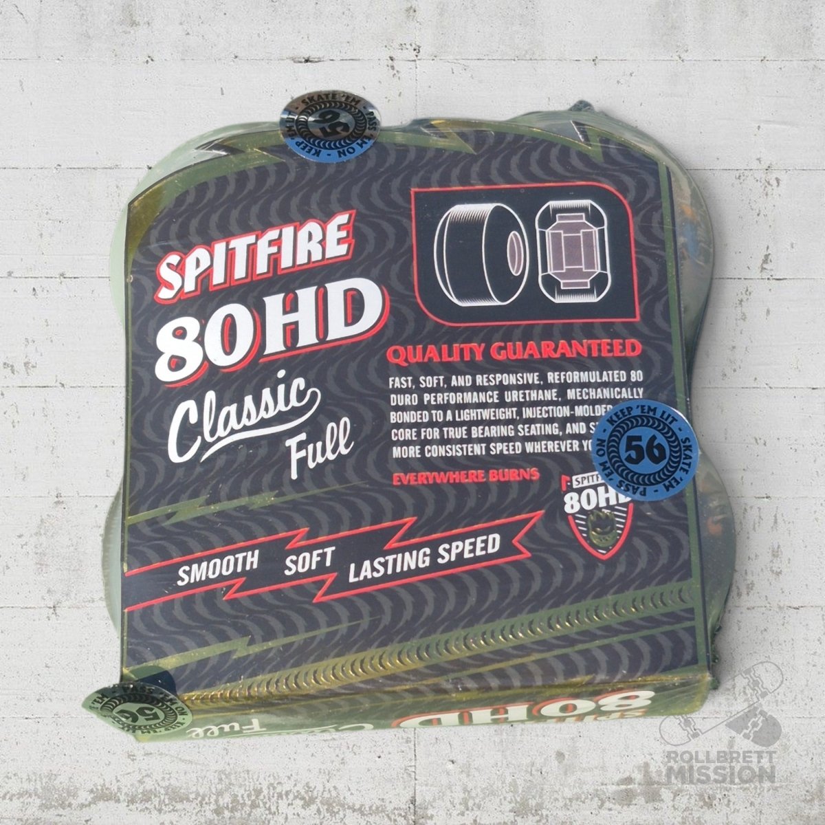 Spitfire 80HD 56mm Classic Full Wheels - Skateboard - Rollen - Rollbrett Mission
