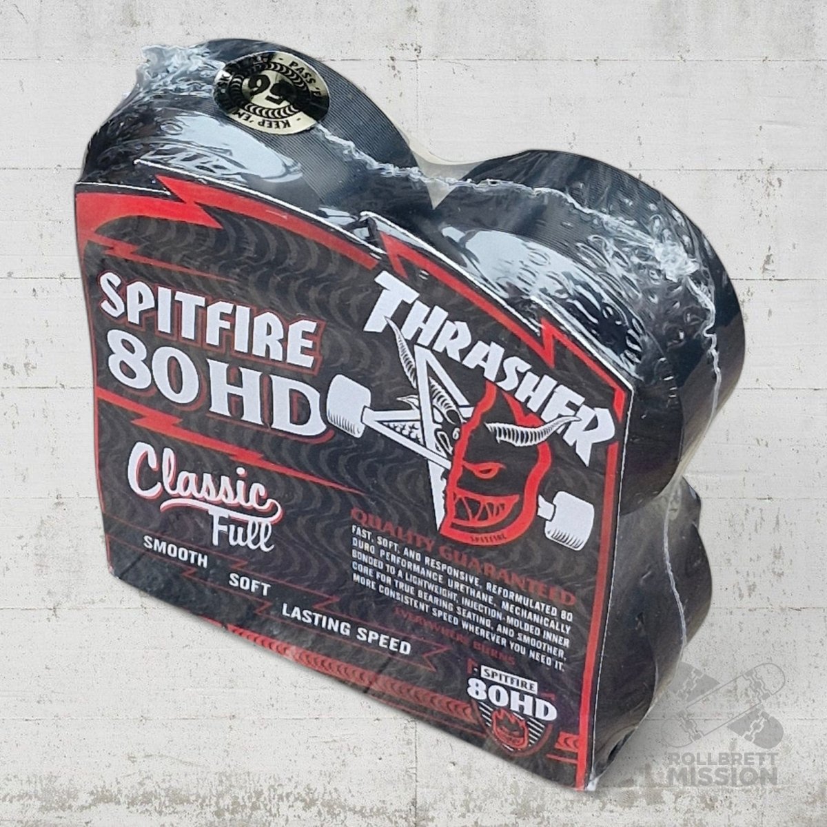 Spitfire 80HD 56mm Thrasher Burn Classic Full Wheels - Skateboard - Rollen - Rollbrett Mission