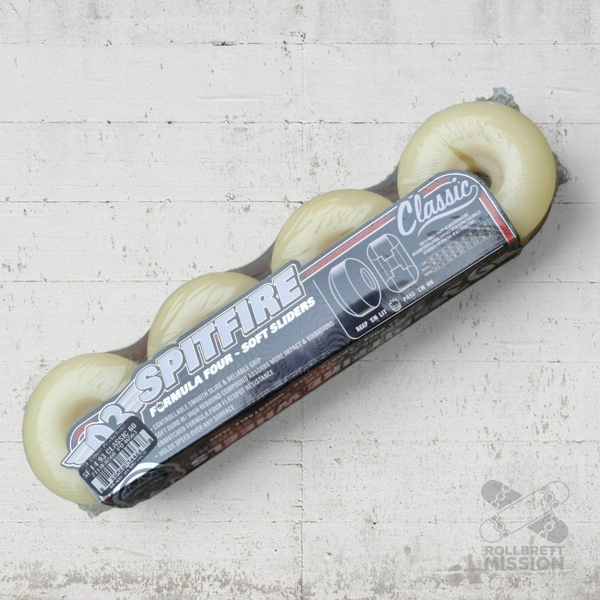 Spitfire 93s F4 Classic 60mm 93A Wheels - Skateboard - Rollen - Rollbrett Mission