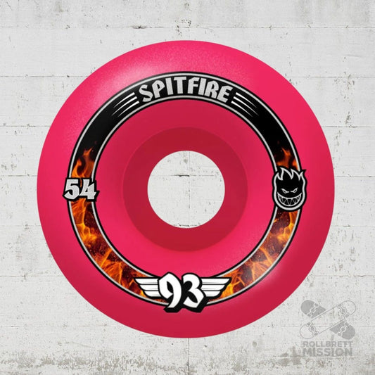 Spitfire 93s F4 Radial Pink 54mm 93A Wheels - Skateboard-Rollen - Rollbrett Mission