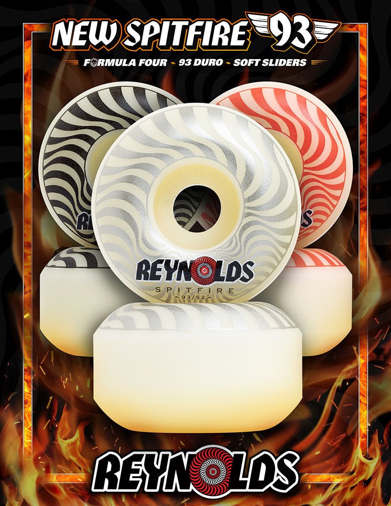 Spitfire 93s F4 Reynolds 54mm 93A Wheels - Skateboard-Rollen - Rollbrett Mission