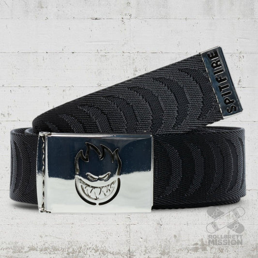 Spitfire Belt Gürtel Jacquard Swirl black - Gürtel - Rollbrett Mission