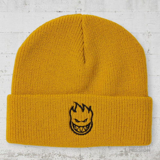 Spitfire Cuff Beanie Bighead mustard black - Kopfbekleidung & - tücher - Rollbrett Mission