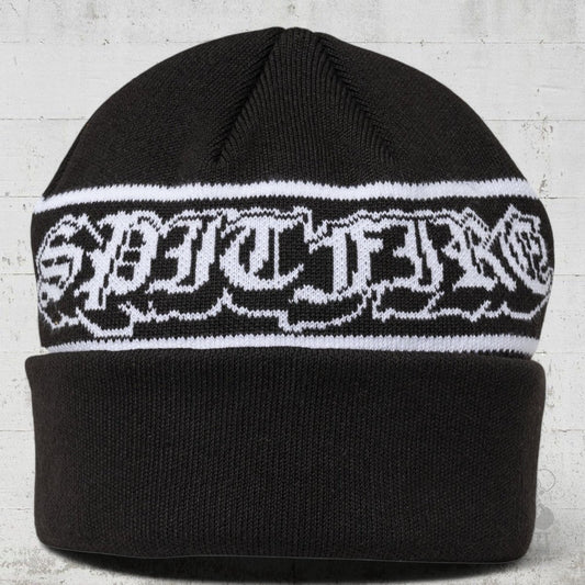 Spitfire Cuff Beanie Old E Drop black white - Kopfbekleidung & - tücher - Rollbrett Mission