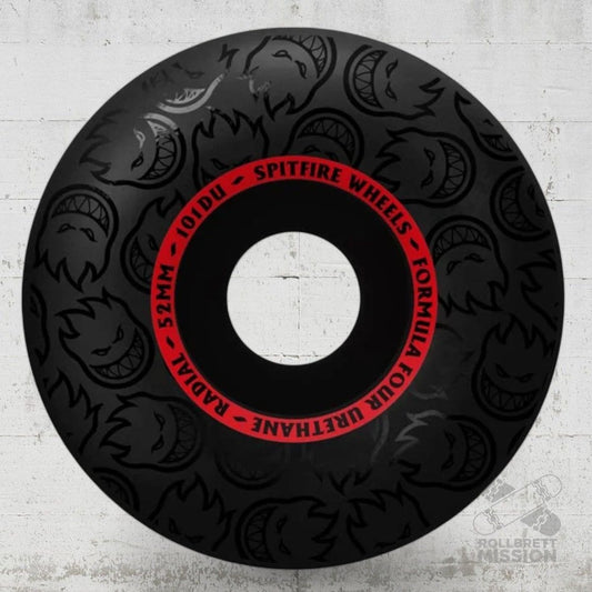 Spitfire F4 52mm 101A Black Out Radials Wheels - Skateboard - Rollen - Rollbrett Mission
