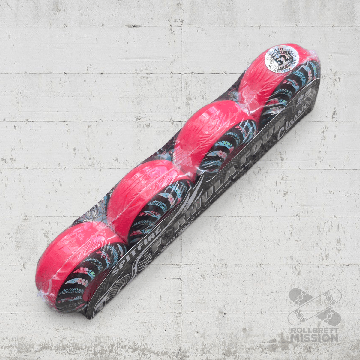 Spitfire F4 52mm 99A Floral Classic pink Wheels - Skateboard - Rollen - Rollbrett Mission