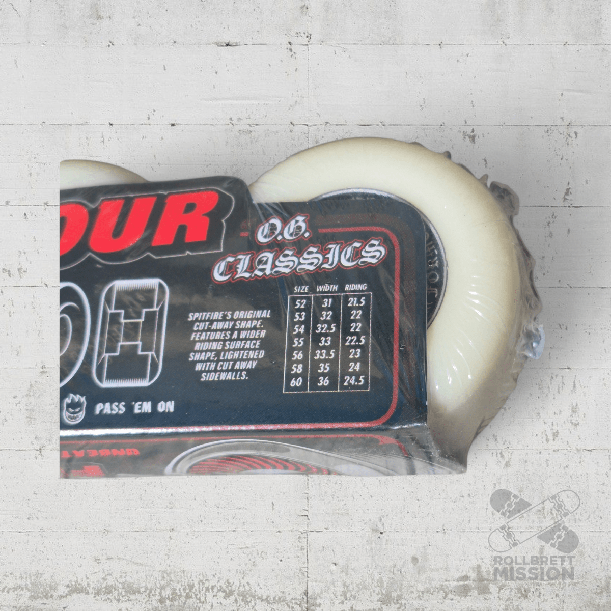 Spitfire F4 52mm 99A O.G. Classics Wheels - Skateboard - Rollen - Rollbrett Mission