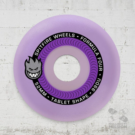 Spitfire F4 52mm 99A Tablets lavender Wheels - Skateboard-Rollen - Rollbrett Mission