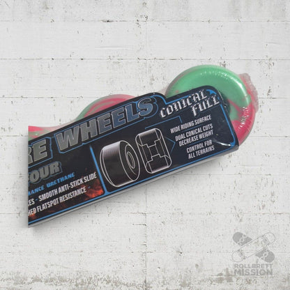 Spitfire F4 53mm 99A Conical Full teal pink swirl Wheels - Skateboard-Rollen - Rollbrett Mission
