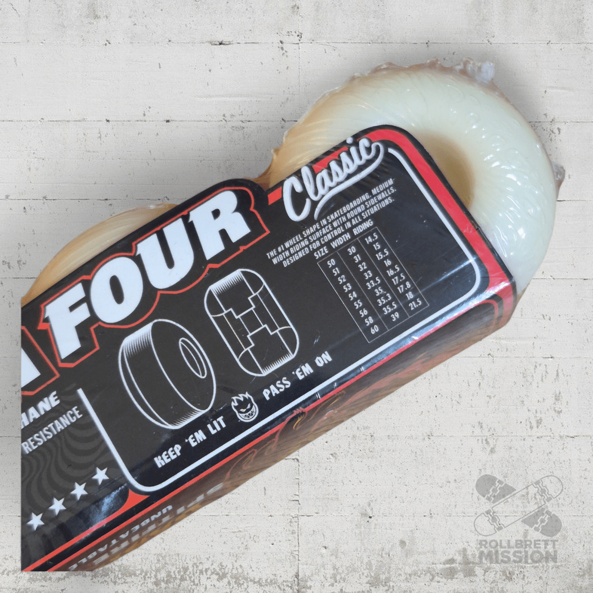 Spitfire F4 53mm 99A Daan Pyrocat Classic Wheels - Skateboard - Rollen - Rollbrett Mission