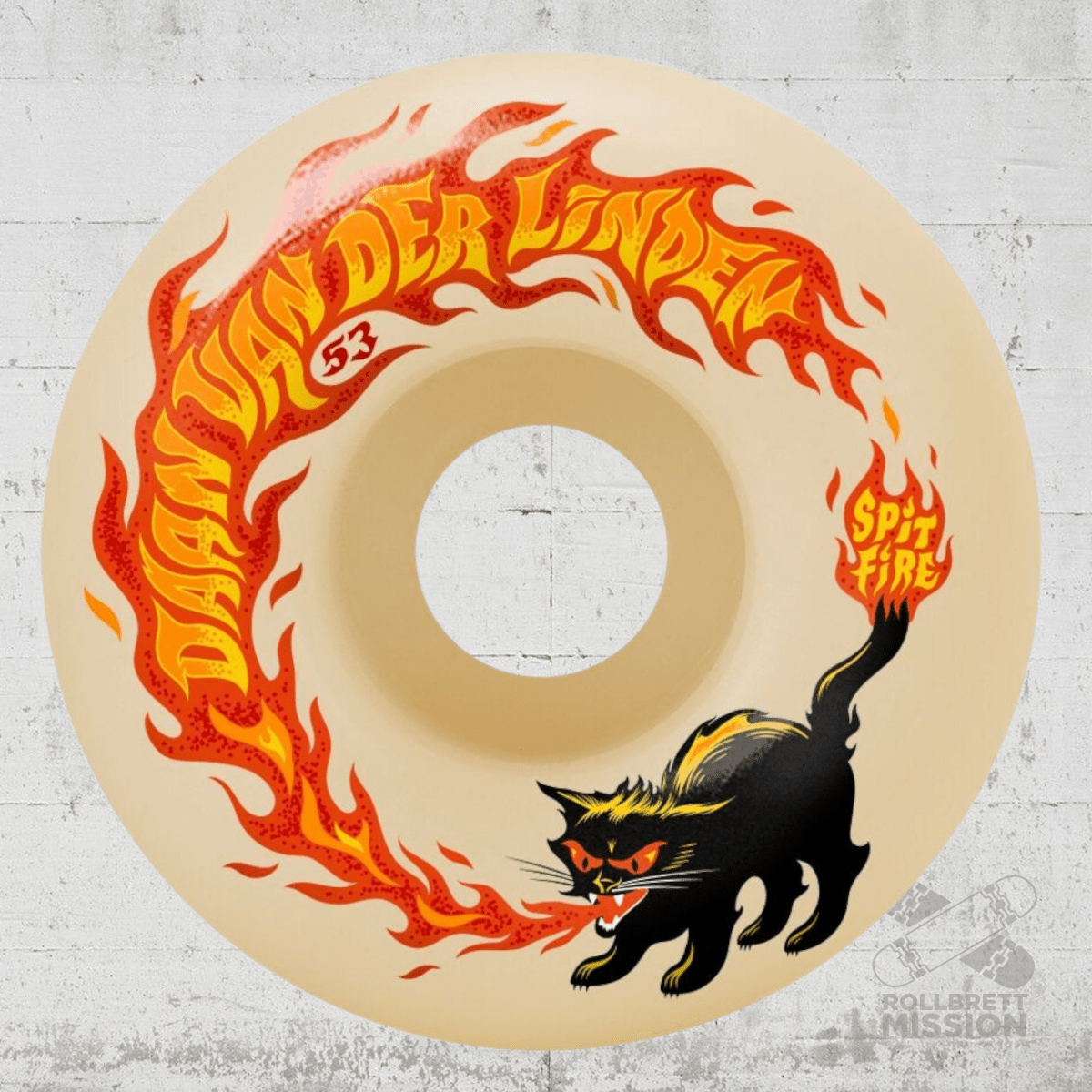 Spitfire F4 53mm 99A Daan Pyrocat Classic Wheels - Skateboard - Rollen - Rollbrett Mission