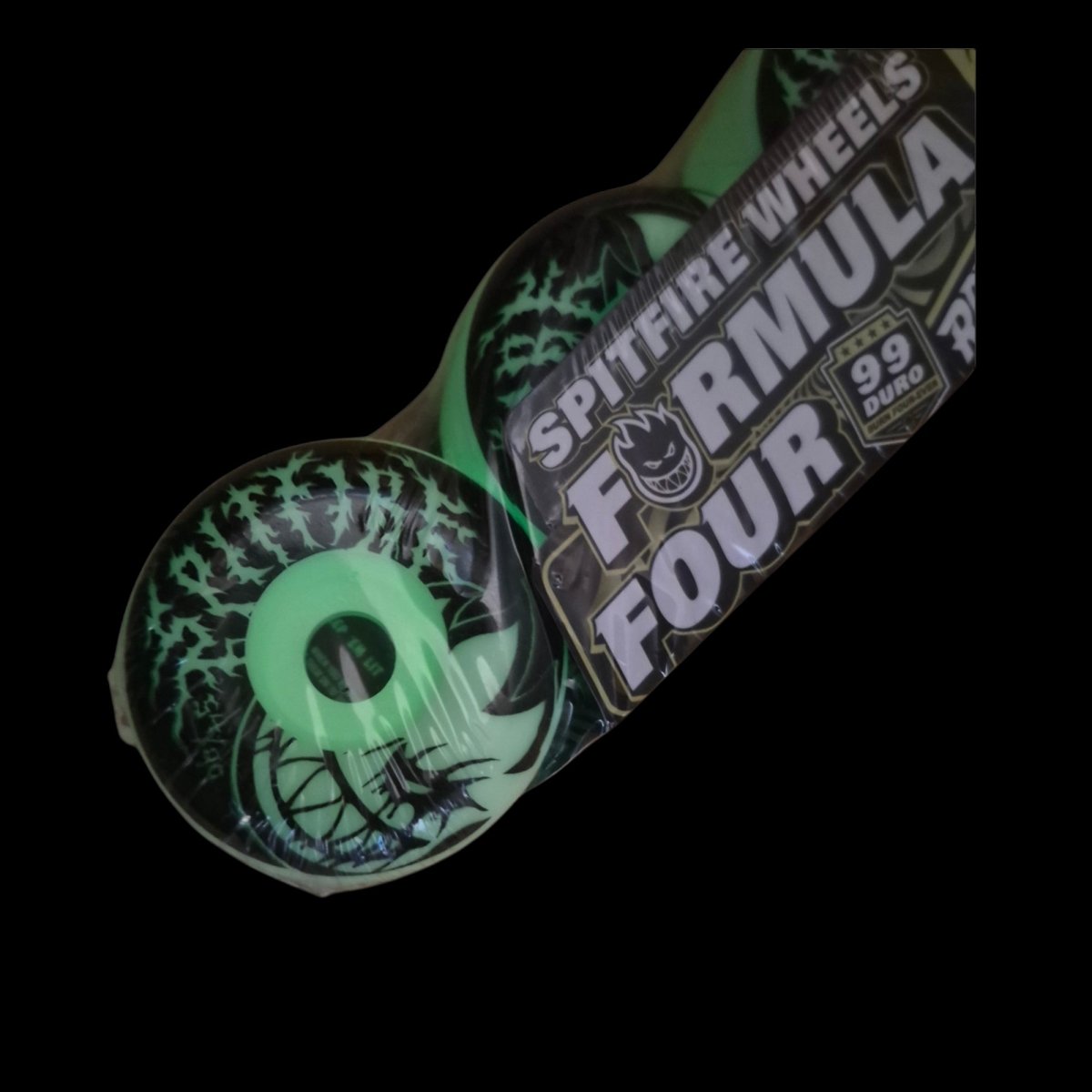 Spitfire F4 54mm 99A Radial Full Deathmask Glow In The Dark Wheels - Skateboard-Rollen - Rollbrett Mission