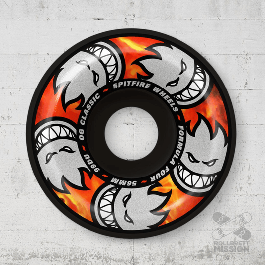 Spitfire F4 56mm 98A Multiball Black O.G. Classics Wheels - Skateboard - Rollen - Rollbrett Mission