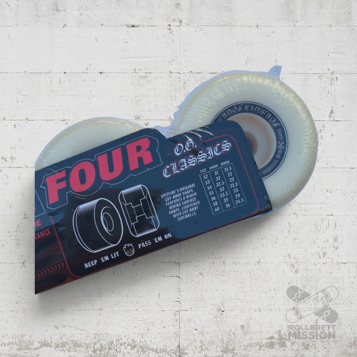 Spitfire F4 56mm 99A O.G. Classics Wheels - Skateboard-Rollen - Rollbrett Mission