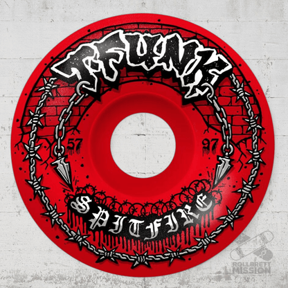 Spitfire F4 57mm 97A Radial Full T - Funk Raw Wheels - Skateboard - Rollen - Rollbrett Mission
