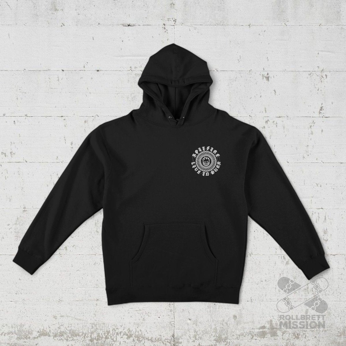 Spitfire Hoodie Web Classic black - Shirts & Tops - Rollbrett Mission