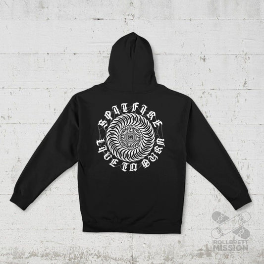 Spitfire Hoodie Web Classic black - Shirts & Tops - Rollbrett Mission