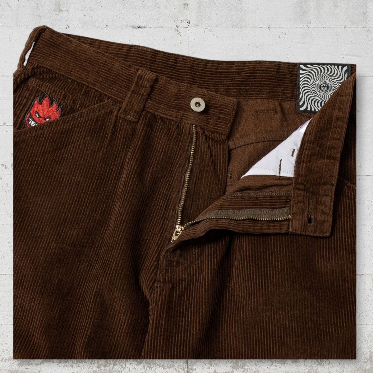 Spitfire Pant Bighead Fill Corduroy Baggy Pant brown - Jeans - Rollbrett Mission