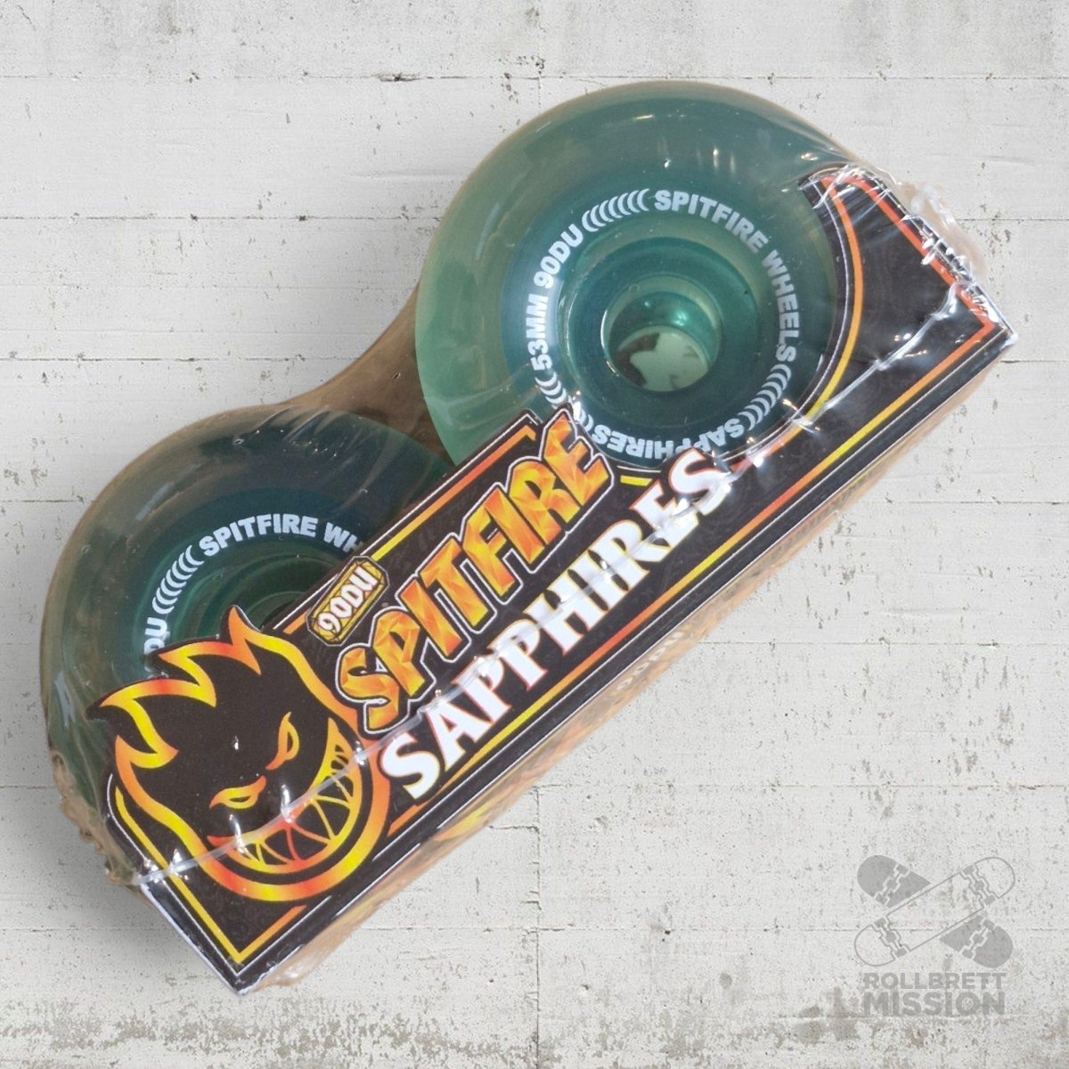 Spitfire Sapphire Clear Green 53mm 90A Wheels - Skateboard - Rollen - Rollbrett Mission