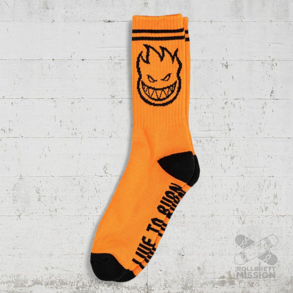 Spitfire Socks Bighead orange black - Socken - Rollbrett Mission