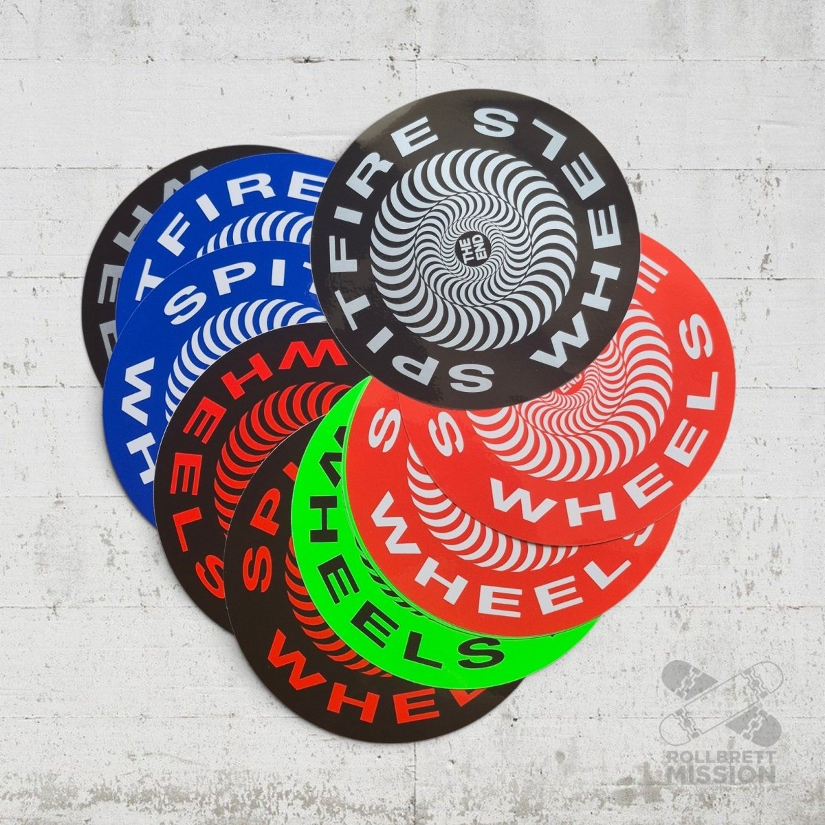 Spitfire Sticker Classic Swirl Large 19cm - Rollbrett Mission