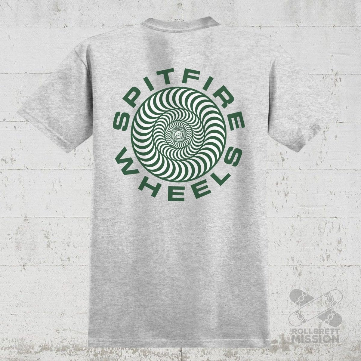 Spitfire T-Shirt Classic 87 Swirl Fill ash grey - Rollbrett Mission