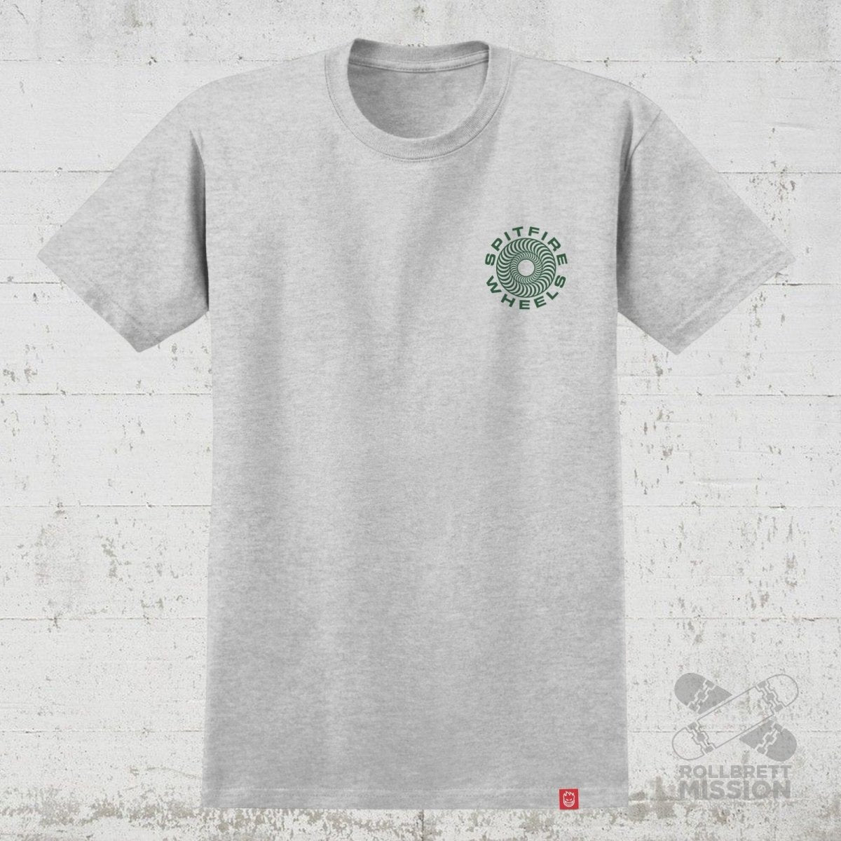 Spitfire T-Shirt Classic 87 Swirl Fill ash grey - Rollbrett Mission