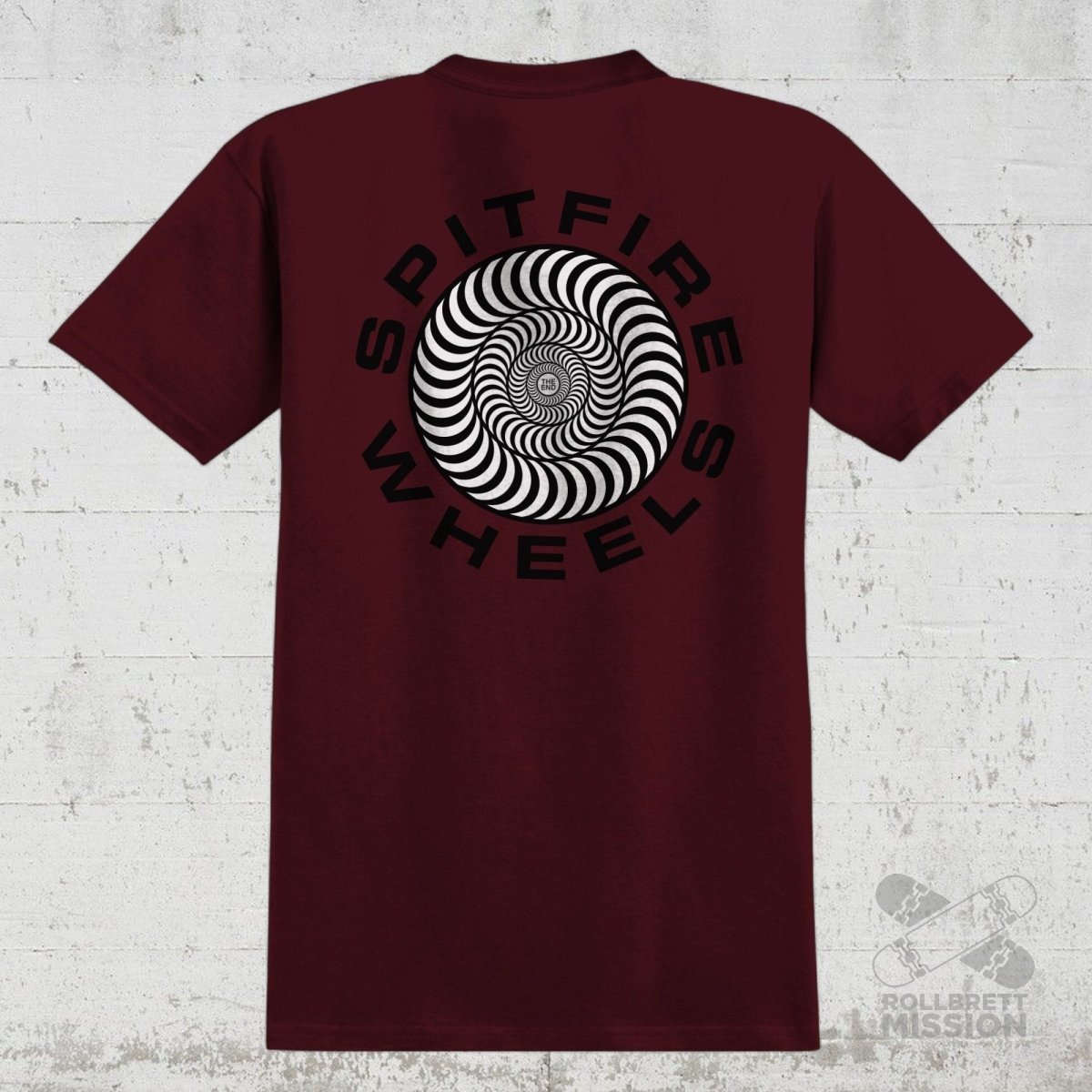 Spitfire T-Shirt Classic '87 Swirl Fill burgundy - Rollbrett Mission