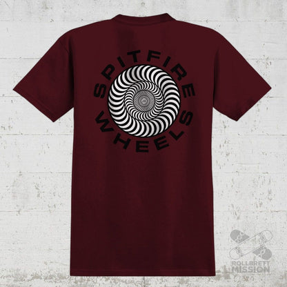 Spitfire T-Shirt Classic '87 Swirl Fill burgundy - Rollbrett Mission