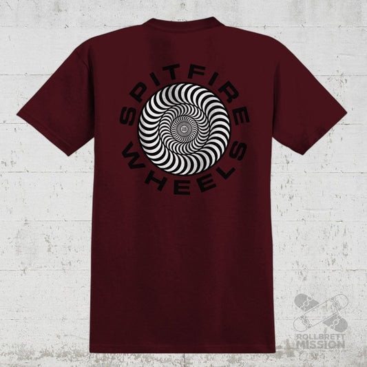 Spitfire T-Shirt Classic '87 Swirl Fill burgundy - Rollbrett Mission