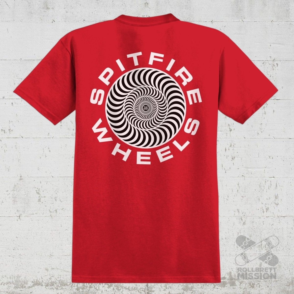 Spitfire T-Shirt Classic 87 Swirl Fill red - Rollbrett Mission