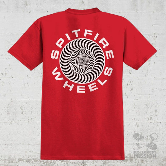 Spitfire T-Shirt Classic 87 Swirl Fill red - Rollbrett Mission