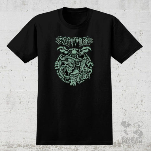Spitfire T-Shirt Demon Gate glow black - Rollbrett Mission