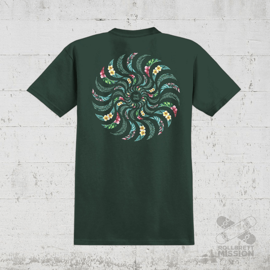 Spitfire T-Shirt Floral Classic Swirl forest green - Rollbrett Mission
